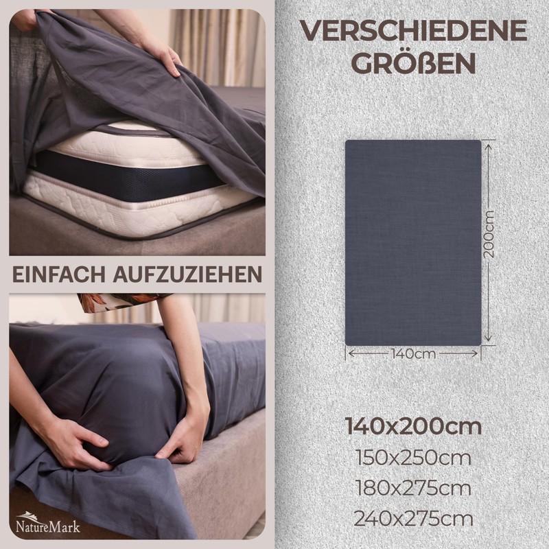 GREEN MARK Textilien Classic Bed Sheets, Flat Sheets, House Blanket,