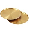 PINGEUI 8 Pack 11.8 Inch Gold Stainless Steel Plate, Round