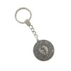 LARGE KEYRING - Viking Disk With Birds - Silver Plated.