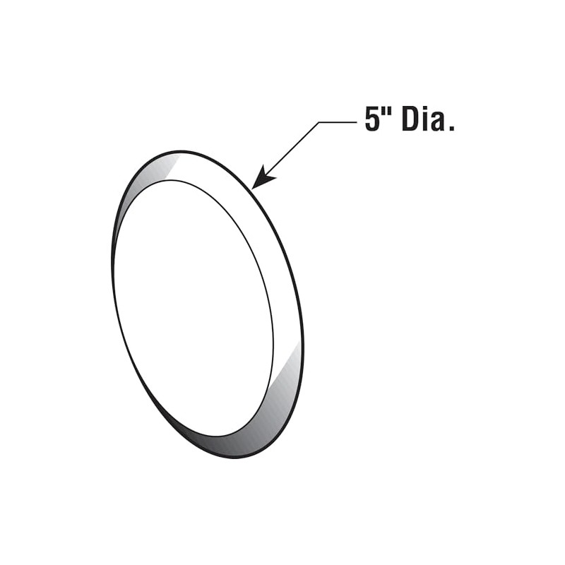 Prime-Line U 9244-1 5 in., Rigid Vinyl, White, Self-Adhesive Wall