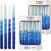 The Dreidel Company 2-Pack, 45 Dripless Deluxe Tapered Pastel Blue