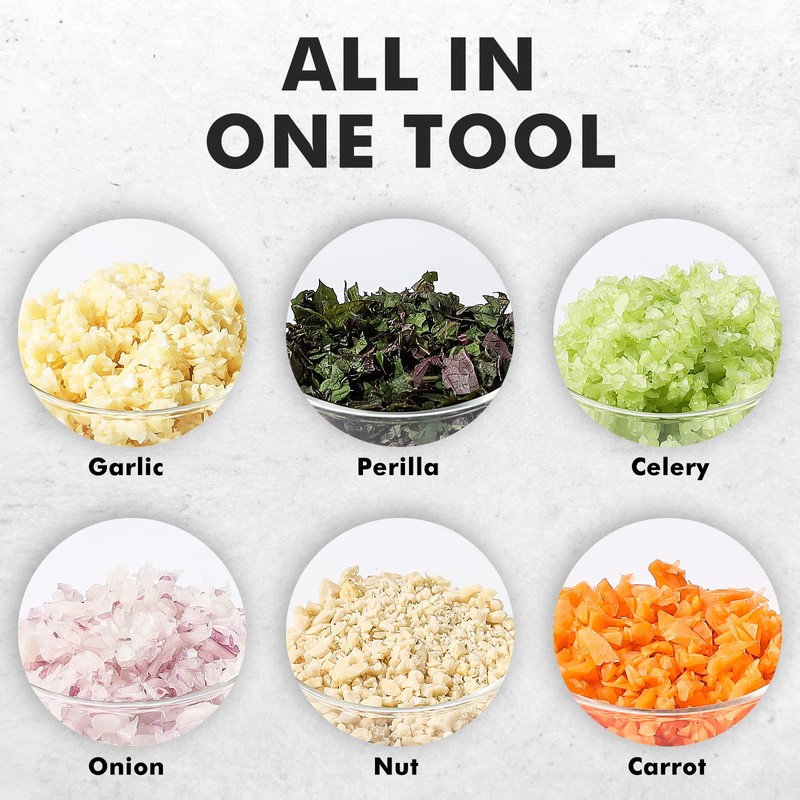 Manual Chopper, Garlic Onion Slap Chopper for Kitchen, Easy to
