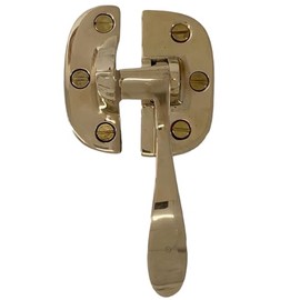 Left or Right Handed Ice Box Latch in Solid Brass for Antique Oak Refrigerator (Right Hand)