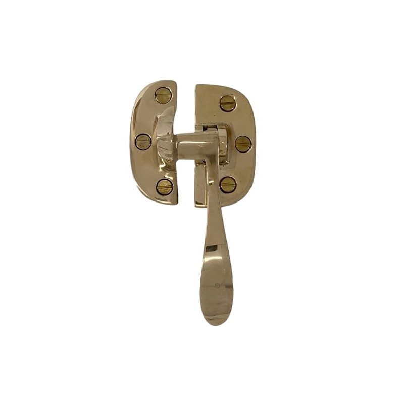 Left or Right Handed Ice Box Latch in Solid Brass