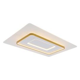 BANLICALI Modern Ceiling LED Light with Remote Control, 3 Color Change (3000K-4500-6000K) 35.43" x 23.62" Flush Mount Ceiling Light Fixture for Bedrooms Living Room Office Laundry Kitchen White 5000LM