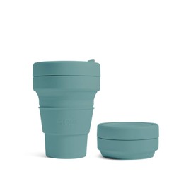 stojo Pocket CUP 12 oz / 355 ml Folding My Cup My Tumbler (EUCALYPTUS)