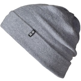Enter the Complex® Merino Beanie, Merino Hat Made of 100% Merino Wool, Warm and Thin, Two-Layer, Men and Women - gray