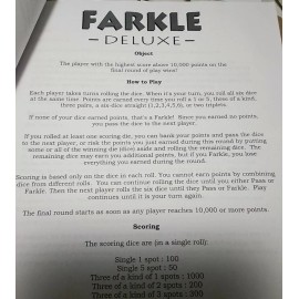 Unbranded Farkle Yardzee Laminated Scorecards Set of 4 Yard Dice Games Clipboard Marker