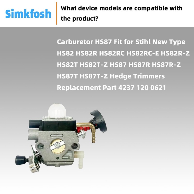 Carburetor HS87 Fit for Stihl New Type HS82 HS82R HS82RC