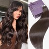 LUVME Real Human Hair Tape in Extensions Straight Hair Natural