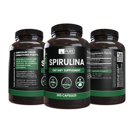 Pure Original Ingredients Spirulina (365 Capsules) No Magnesium Or Rice Fillers, Always Pure, Lab Verified