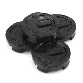 RhinoTuning Set of 4 62 mm Hub Caps OD 62 mm ID 59 mm Hub Caps Hub Cover Compatible with Impala Silverado RAM for 8840/42603-AC020/1LB77DD5AC/52110398AA (Black)