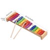 15 Note Glockenspiel Xylophone Wooden Base Colorful Aluminum Bars with