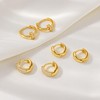Poaiiu 3 Pairs Gold Earrings for Women Trendy Pearl Hoop