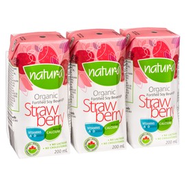 Natur-a Natura Foods Mini Organic Strawberry Soy Beverage 3x200ml