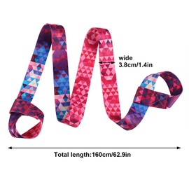 Yoga Carry Strap, Yoga Mat Sling Strap, Adjustable Multicolor Yoga Mat Elastic Belt Holder Strap Shoulder Carrier, Multi-Purpose Non-Slip Yoga Mat Carrier Strap, for All Mat Sizes(4 x 137cm)