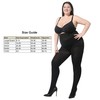 MOOCHI 2 Pairs Women's Plus Size Opaque Tights Black 7X/8X