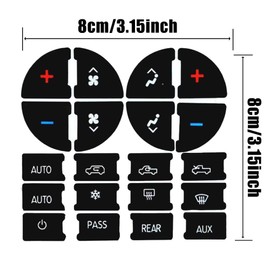 AC Panel Decals & Radio car Button Stickers Repair Decal Set AC Controls AC Dash Button Sticker Repairfit Fits for Chevy Silverado 1500 Accessories for GMC Sierra Suburban Tahoe GMC Sierra Yuk