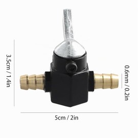 Petrol Tap, Petrol Tap Switch, Universal 8 mm Fuel Tap Compatible for Scooters, Mopeds, Motorcycles, Quad (Black)