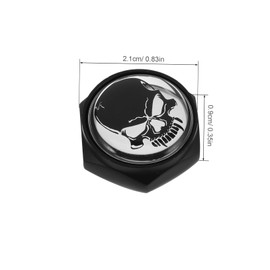 Mikinona 1 Set Theft License Plate Screws Kit Durable Skull Design for Front License Plates Broad Compatibility with Vehicles Sturdy Material for Long Term Use