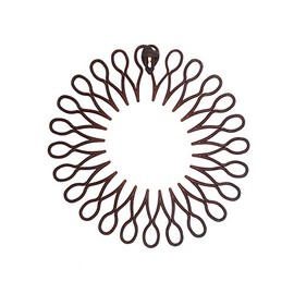 10PCS Women's Lady Stretch Flexible Plastic Hair Combs Hair Clips Tooth Headband Hoop Fashion Stretchy Circle Flexible Comb Teeth Headband (Brown)