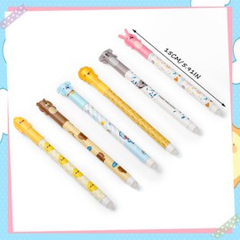 Thboxes Pack of 6 Erasable Ballpoint Pens, 0.5 mm Gel Pens, Erasable Rollerball Pen with Black and Blue Ink, Erasable Pens for School Supplies, Office Supplies