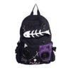 Lost Queen Kitty Speaker Backpack - Black/White/One Size