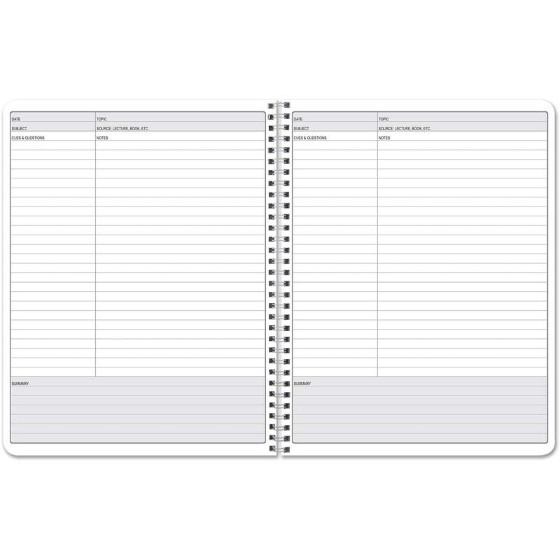 BookFactory Universal Note Taking System (Cornell Notes) / NoteTaking Notebook