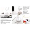 Lighted Makeup Mirror,Double Sided 10X Magnifying Mirror,Vanity Mirror with Lights,Smart