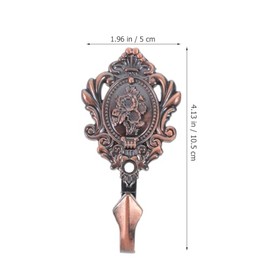 Beavorty 2 Ganchos para Cortinas Vintage De Aleación De Zinc con Patrón De Rosas Soportes De Amarre Retro Color Cobre Rojo 4.13X1.96X1.18 in Accesorios para Cortinas Hogar