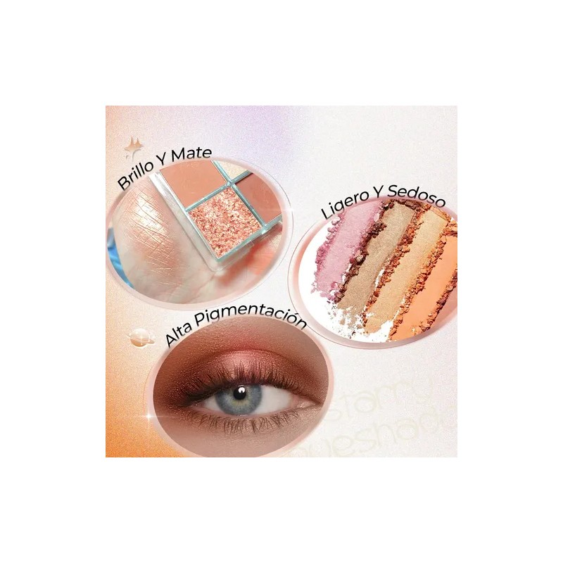 Sace Lady Paleta De Sombras 4 Tonos Para Ojos Maquillaje