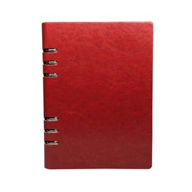 A5 Classic Refillable Notebook Loose Pocket Leather 6 Holes Ring Binder Personal Planner Organizer Notebook Binder Reusable Multi Functional