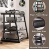 armocity 4-Tier AV Media Stand with Power Strips, Corner TV