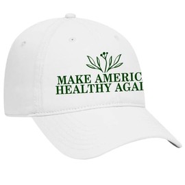 Trenz Shirt Company MAHA Hat Make America Healthy Again Organic Plant Twill Dad Hat Baseball Cap, White