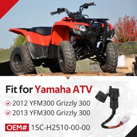 JAVIK Ignition Key Switch Compatible with Yamaha YFM300 Grizzly 300 2012-2013,OEM# 1SC-H2510-00-00