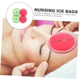 Baluue 4pcs Fruit Themed Reusable Ice Packs Gel Cold Compresses Kiwi Watermelon Design for Swelling Home and Outdoor Use