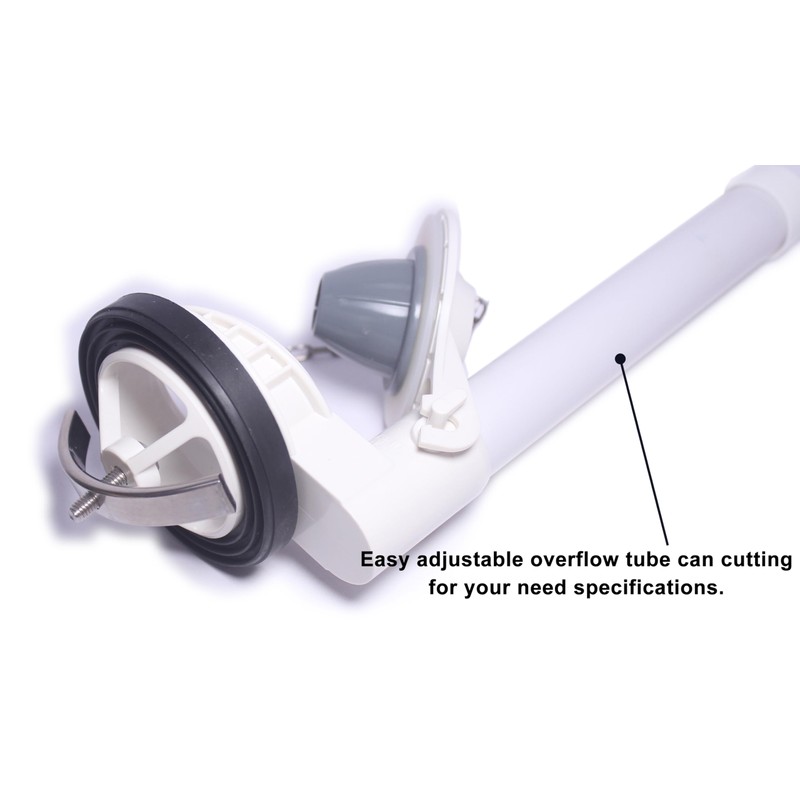 FinFuture Universal Toilet Flush Valve, 2-Inch One Piece Toilet Replacement