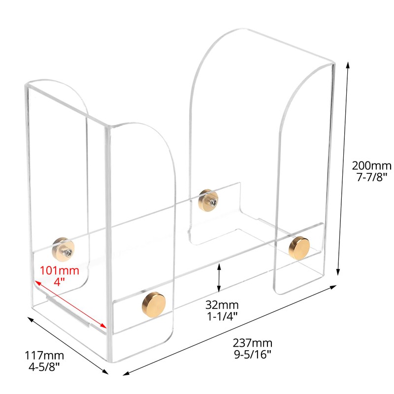 QWORK® Acrylic Paper Towel Holder, Paper Towel Dispenser Transparent Paper
