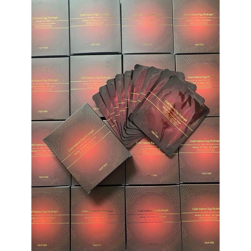 Ronas Gold Salmon Egg Hydrogel Mask Pack 10ea Contains Green