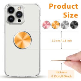 Giantree Mount Metal Plates for Magnetic Car Mount, 4 Pack Replacement Round Patch of Magnetic Cell Phone Mount Universal Circular Metal Disc with Strong Adhesive Sticker for Mobile Phone(4colors)