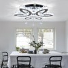 FRIXCHUR 20.4" Crystal Ceiling Light Modern LED Crystal Chandeliers Large
