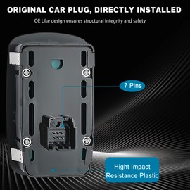 Window Switch for Dodge Challenger 2015-2022| Front Right Passenger Side Control Door vidrios Master Power Switch |Replace OE #68183751AA 68183751AB 68183751AC 68183751AD（1AUTO,6 pins）