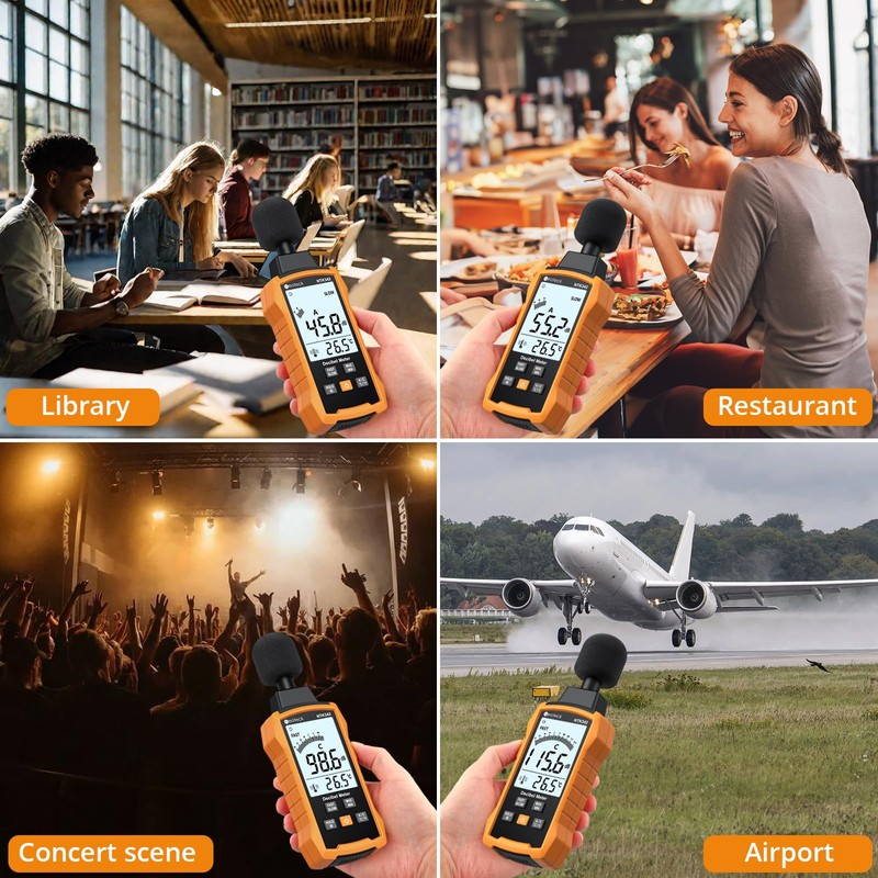 Neoteck Dezibel Digital Portable Sound Level Meter 30-130dB with LCD