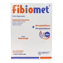 Fibiomet Suplemento Alimenticio Naranja Polvo 10 Sobres