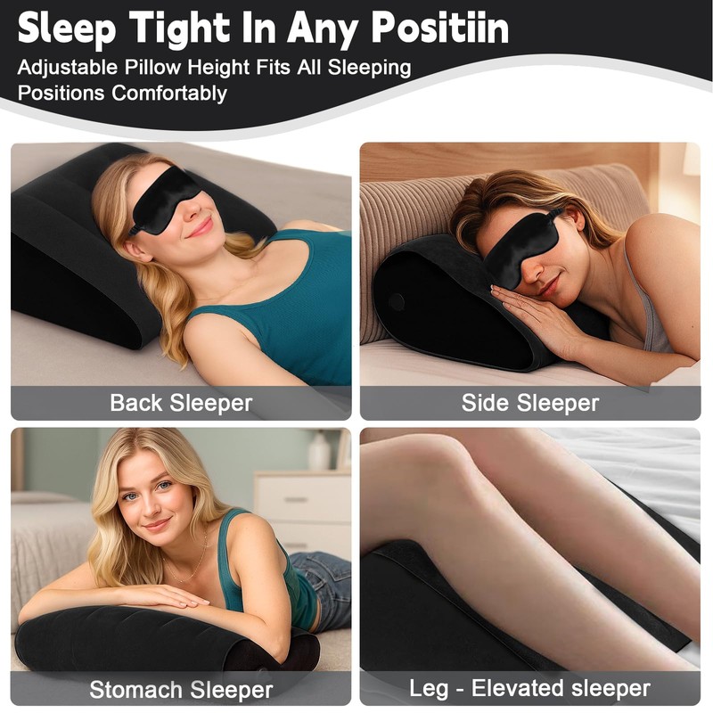 TheClover Inflatable Wedge Pillow for Sleeping - Leg Elevating Pillow