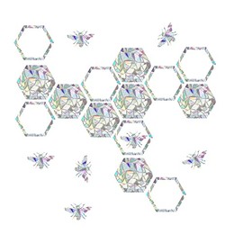 Bee Window Clings for Bird Strikes - Anti-Collision Stickers - Glass Alert Prism Decals - Prevent Birds Strikes – Decorate Your Glass Doors, JDFC-30