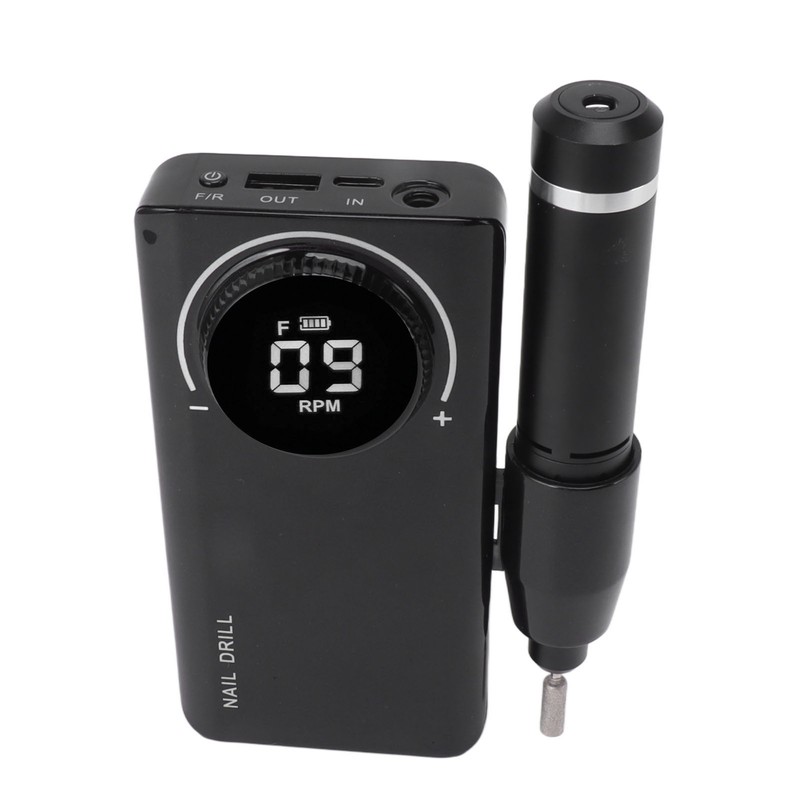 Electric Nail Drill Machine 35000RPM LED Display Rechargeable Nail Polishing