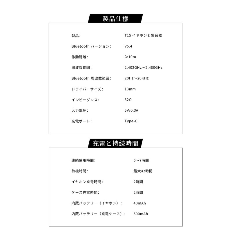 明誠 集音器 高齢者【2025年進化モデル&1台2役】Bluetooth 5.4 ワイヤレスイヤホン カナル型 AIノイズキャンセル 3段階音量調節 音声拡聴器 簡単操作