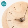 Navaris Analogue Wooden Table Clock Round - 11 x 11