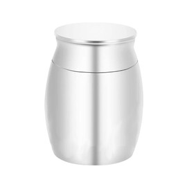 LZZEM 1Pcs Stainless Steel Mini Cremation Urn | Waterproof Pet & Human Ashes Memorial Box | Keepsake Decorative Jar for Loss of Beloved Pets and Family